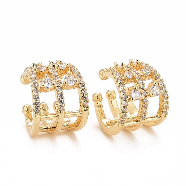 PandaHall Clear Cubic Zirconia Chunky Cuff Earrings, Rack Plating Brass Jewelry for Women, Cadmium Free & Lead Free, Real 18K Gold Plated...
PandaHall Clear Cubic Zirconia Chunky Cuff Earrings, Rack Plating Brass Jewelry for Women, Cadmium Free & Lead Free, Real 18K Gold Plated...