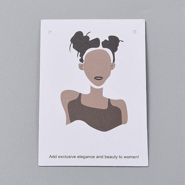 PandaHall Cardboard Jewelry Display Cards, for Hanging Earring & Necklace Display, Rectangle, Women Pattern, Camel, 9x6x0.05cm, Hole: 0.2cm..., Brown
PandaHall Cardboard Jewelry Display Cards, for Hanging Earring & Necklace Display, Rectangle, Women Pattern, Camel, 9x6x0.05cm, Hole: 0.2cm..., Brown