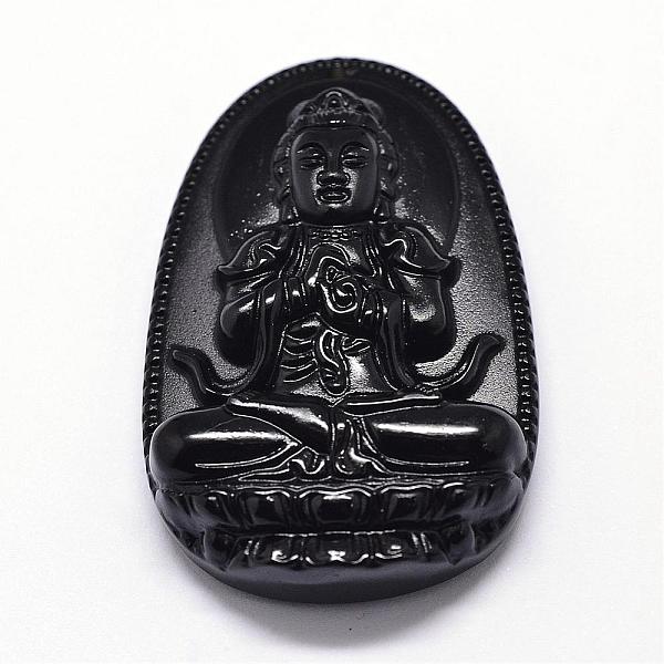 PandaHall Natural Obsidian Carven Pendants, Guardian, Black, 53.5x34x11mm, Hole: 1mm Obsidian Human Black
PandaHall Natural Obsidian Carven Pendants, Guardian, Black, 53.5x34x11mm, Hole: 1mm Obsidian Human Black