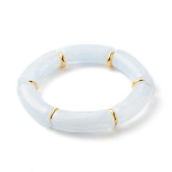 PandaHall Acrylic Tube Beaded Stretch Bracelets, with Brass Beads, Light Cyan, Inner Diameter: 2-1/8 inch(5.5cm) Acrylic White
PandaHall Acrylic Tube Beaded Stretch Bracelets, with Brass Beads, Light Cyan, Inner Diameter: 2-1/8 inch(5.5cm) Acrylic White