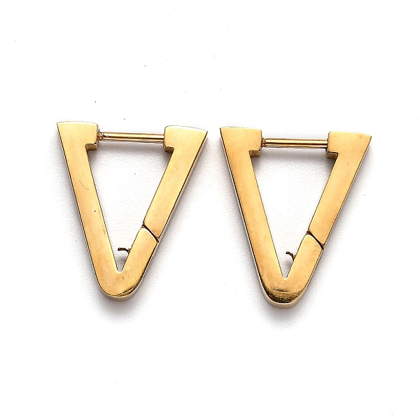 PandaHall 304 Stainless Steel Triangle Huggie Hoop Earrings, Golden, 18x15x3mm, Pin: 1mm 304 Stainless Steel Triangle
PandaHall 304 Stainless Steel Triangle Huggie Hoop Earrings, Golden, 18x15x3mm, Pin: 1mm 304 Stainless Steel Triangle