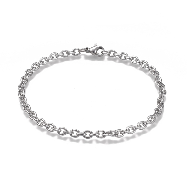 PandaHall 304 Stainless Steel Cable Chain Bracelets, with Lobster Claw Clasp, Stainless Steel Color, 7-7/8 inch(20cm) Stainless Steel
PandaHall 304 Stainless Steel Cable Chain Bracelets, with Lobster Claw Clasp, Stainless Steel Color, 7-7/8 inch(20cm) Stainless Steel