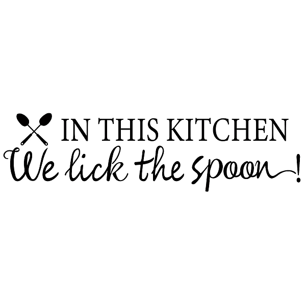 PandaHall PVC Wall Stickers, for Home Kitchen Decoration, Word In This Kitchen, We Lick The Spoon, Black, 150x560mm Plastic Word Black
PandaHall PVC Wall Stickers, for Home Kitchen Decoration, Word In This Kitchen, We Lick The Spoon, Black, 150x560mm Plastic Word Black
