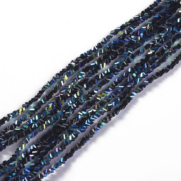 PandaHall Electroplate Glass Beads Strands, AB Color Plated, Triangle, Black, 2.2~3x3~4.7x2~3mm, Hole: 0.7mm, about 171~181pcs/strand, 12.4...
PandaHall Electroplate Glass Beads Strands, AB Color Plated, Triangle, Black, 2.2~3x3~4.7x2~3mm, Hole: 0.7mm, about 171~181pcs/strand, 12.4...
