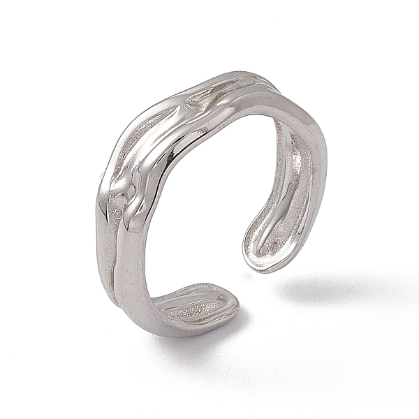 PandaHall 304 Stainless Steel Twist Wave Open Cuff Ring for Women, Stainless Steel Color, US Size 7(17.3mm) 304 Stainless Steel
PandaHall 304 Stainless Steel Twist Wave Open Cuff Ring for Women, Stainless Steel Color, US Size 7(17.3mm) 304 Stainless Steel