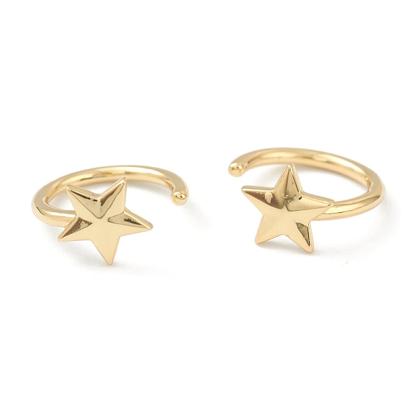PandaHall Brass Cuff Earrings, Long-Lasting Plated, Star, Golden, 15x14x1.5mm Brass
PandaHall Brass Cuff Earrings, Long-Lasting Plated, Star, Golden, 15x14x1.5mm Brass
