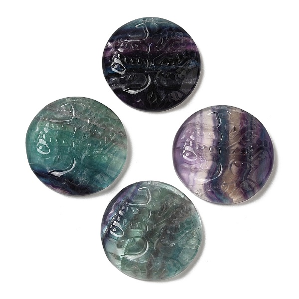 PandaHall Natural Fluorite Pendants, Flat Round Charms with Engraved Tree of Life, 35~37x7.5~9.5mm, Hole: 1.5mm Fluorite Tree of Life
PandaHall Natural Fluorite Pendants, Flat Round Charms with Engraved Tree of Life, 35~37x7.5~9.5mm, Hole: 1.5mm Fluorite Tree of Life