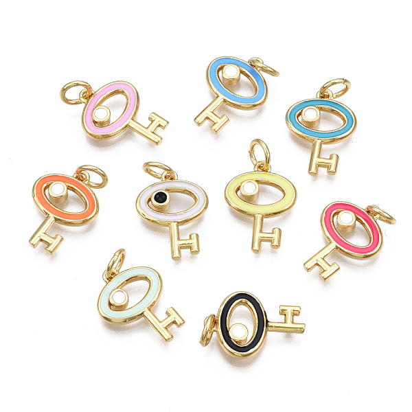 PandaHall Brass Enamel Pendants, with Jump Rings, Cadmium Free & Nickel Free & Lead Free, Real 16K Gold Plated, Light Gold, Key, Mixed Color..., Multicolor
PandaHall Brass Enamel Pendants, with Jump Rings, Cadmium Free & Nickel Free & Lead Free, Real 16K Gold Plated, Light Gold, Key, Mixed Color..., Multicolor
