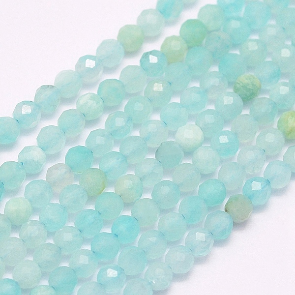 PandaHall Natural Amazonite Beads Strands, Grade A, Faceted, Round, 3mm, Hole: 0.5mm, about 127pcs/strand, 15.7 inch(40cm) Amazonite Round
PandaHall Natural Amazonite Beads Strands, Grade A, Faceted, Round, 3mm, Hole: 0.5mm, about 127pcs/strand, 15.7 inch(40cm) Amazonite Round