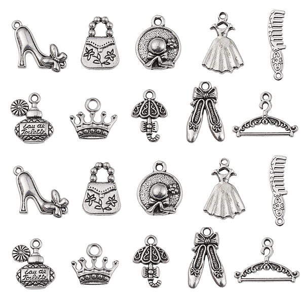 PandaHall 100Pcs 10 Style Tibetan Style Alloy Pendants, Cadmium Free & Lead Free, Perfume & Mirror & High-Heeled Shoes, Mixed Shapes...
PandaHall 100Pcs 10 Style Tibetan Style Alloy Pendants, Cadmium Free & Lead Free, Perfume & Mirror & High-Heeled Shoes, Mixed Shapes...