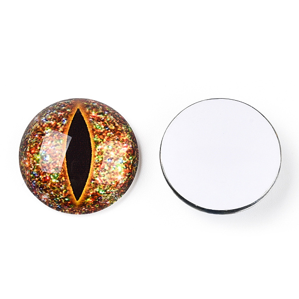 PandaHall Glass Cabochons, Half Round with Evil Eye, Vertical Pupil, Goldenrod, 20x6.5mm Glass Half Round Gold
PandaHall Glass Cabochons, Half Round with Evil Eye, Vertical Pupil, Goldenrod, 20x6.5mm Glass Half Round Gold