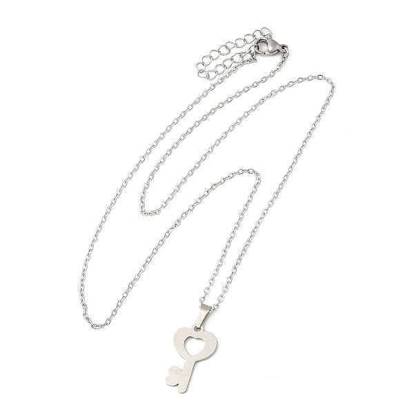 PandaHall 306 Stainless Steel Pendant Necklace for Women, Key, 17.64 inch(44.8cm), pendants: 19.5x11.5mm. Stainless Steel Key
PandaHall 306 Stainless Steel Pendant Necklace for Women, Key, 17.64 inch(44.8cm), pendants: 19.5x11.5mm. Stainless Steel Key