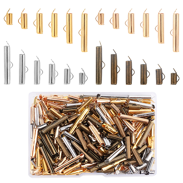 PandaHall 240Pcs 24 Styles Brass Slide On End Clasp Tubes, Slider End Caps, Mixed Color, 10pcs/style Brass
PandaHall 240Pcs 24 Styles Brass Slide On End Clasp Tubes, Slider End Caps, Mixed Color, 10pcs/style Brass