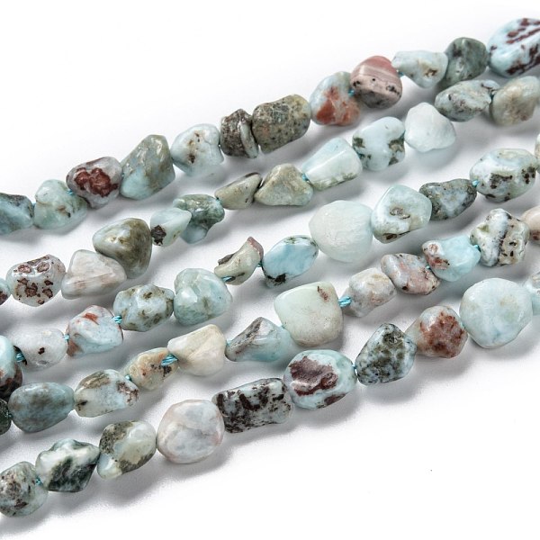 PandaHall Natural Larimar Beads Strands, Nuggets, Tumbled Stone, 5~8.5x5.5~7x3.5~4mm, Hole: 0.7mm, about 64pcs/strand, 16.34''(41.5cm)...
PandaHall Natural Larimar Beads Strands, Nuggets, Tumbled Stone, 5~8.5x5.5~7x3.5~4mm, Hole: 0.7mm, about 64pcs/strand, 16.34''(41.5cm)...