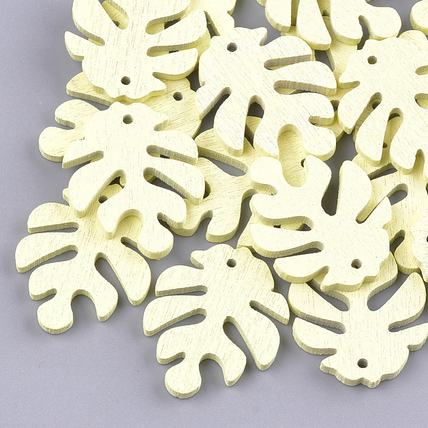 PandaHall Painted Poplar Wood Pendants, Tropical Leaf Charms, Monstera Leaf, Light Yellow, 30x24x2.5~3mm, Hole: 1.5~2mm Wood Leaf Yellow
PandaHall Painted Poplar Wood Pendants, Tropical Leaf Charms, Monstera Leaf, Light Yellow, 30x24x2.5~3mm, Hole: 1.5~2mm Wood Leaf Yellow
