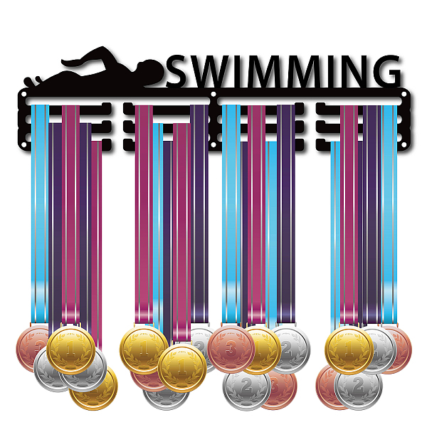 PandaHall Iron Medal Holder, Medals Display Hanger Rack, Medal Holder Frame, Rectangle with Word Swimming, Black, 10.7x40cm Iron Black
PandaHall Iron Medal Holder, Medals Display Hanger Rack, Medal Holder Frame, Rectangle with Word Swimming, Black, 10.7x40cm Iron Black