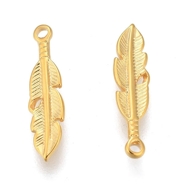 PandaHall 304 Stainless Steel Pendants, Leaf, Golden, 16.5x4x2mm, Hole: 1mm 304 Stainless Steel Leaf
PandaHall 304 Stainless Steel Pendants, Leaf, Golden, 16.5x4x2mm, Hole: 1mm 304 Stainless Steel Leaf