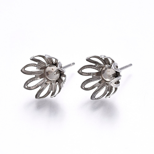 PandaHall 201 Stainless Steel Stud Earring Settings, with 304 Stainless Steel Pin, Flower, Stainless Steel Color, Tray: 5mm, 18x11mm, Pin...
PandaHall 201 Stainless Steel Stud Earring Settings, with 304 Stainless Steel Pin, Flower, Stainless Steel Color, Tray: 5mm, 18x11mm, Pin...