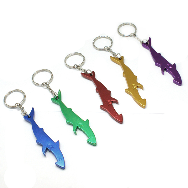 PandaHall Aluminum Alloy Bottle Openners, with Iron Rings, Shark Shape, Mixed Color, 118mm Alloy Fish
PandaHall Aluminum Alloy Bottle Openners, with Iron Rings, Shark Shape, Mixed Color, 118mm Alloy Fish