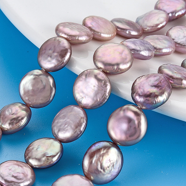 PandaHall Natural Keshi Pearl Beads Strands, Cultured Freshwater Pearl, Flat Round, Lavender, 11~12x3~7mm, Hole: 0.6mm, about..., Purple
PandaHall Natural Keshi Pearl Beads Strands, Cultured Freshwater Pearl, Flat Round, Lavender, 11~12x3~7mm, Hole: 0.6mm, about..., Purple