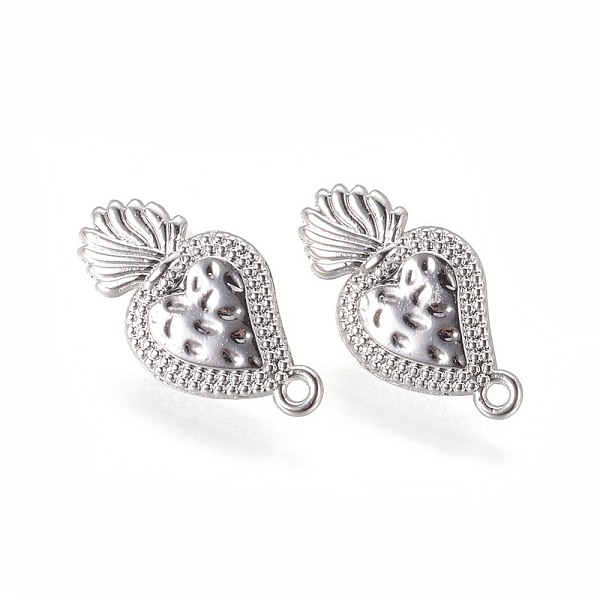 PandaHall Brass Stud Earring Findings, with Plastic Ear Nuts and Loop, Long-Lasting Plated, Strawberry, Platinum, 25x13x1.5mm, Hole: 1.6mm...
PandaHall Brass Stud Earring Findings, with Plastic Ear Nuts and Loop, Long-Lasting Plated, Strawberry, Platinum, 25x13x1.5mm, Hole: 1.6mm...