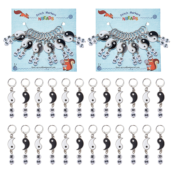 PandaHall 24 Pcs Yin Yang Stitch Markers, Enamel Alloy Crochet Stitch Marker Charms Removable 304 Stainless Steel Clasps Locking Stitch..., Multicolor
PandaHall 24 Pcs Yin Yang Stitch Markers, Enamel Alloy Crochet Stitch Marker Charms Removable 304 Stainless Steel Clasps Locking Stitch..., Multicolor