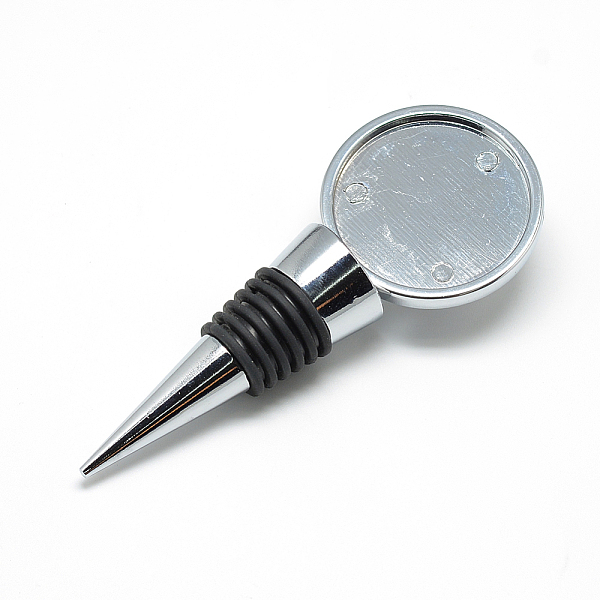 PandaHall Zinc Alloy Wine Bottle Stoppers Cabochon Settings, Flat Round, Platinum, tray: 36mm, 104x41.5x22mm Alloy Flat Round
PandaHall Zinc Alloy Wine Bottle Stoppers Cabochon Settings, Flat Round, Platinum, tray: 36mm, 104x41.5x22mm Alloy Flat Round