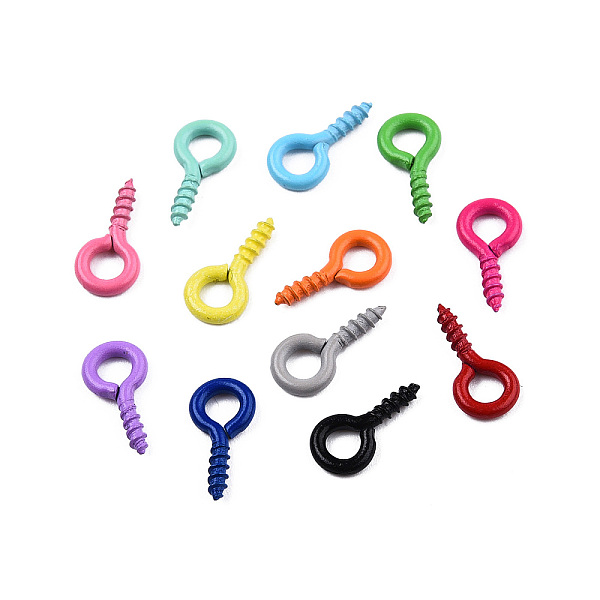PandaHall Spray Painted Iron Screw Eye Pin Peg Bails, For Half Drilled Beads, Cadmium Free & Nickel Free & Lead Free, Mixed Color, 10x5x1mm..., Multicolor
PandaHall Spray Painted Iron Screw Eye Pin Peg Bails, For Half Drilled Beads, Cadmium Free & Nickel Free & Lead Free, Mixed Color, 10x5x1mm..., Multicolor