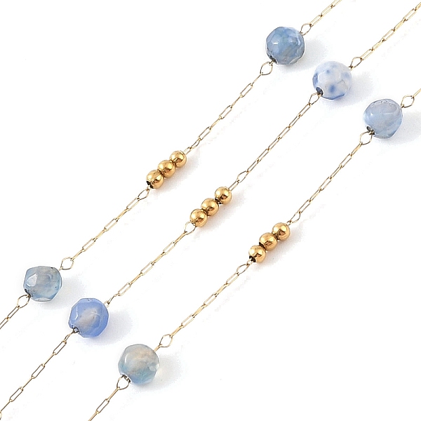 PandaHall Natural Agate Link Chains, with Glass Seed Beaded and Ion Plating(IP) Real 18K Gold Plated 316 Stainless Steel Chain, Soldered...
PandaHall Natural Agate Link Chains, with Glass Seed Beaded and Ion Plating(IP) Real 18K Gold Plated 316 Stainless Steel Chain, Soldered...