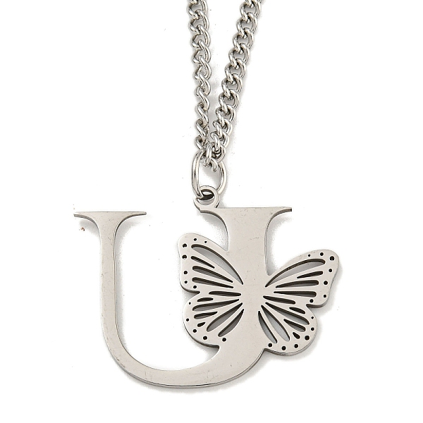 PandaHall 201 Stainless Steel Necklaces, Letter U, 23.74 inch(60.3cm) p: 27x34x1.3mm 202 Stainless Steel Letter U
PandaHall 201 Stainless Steel Necklaces, Letter U, 23.74 inch(60.3cm) p: 27x34x1.3mm 202 Stainless Steel Letter U