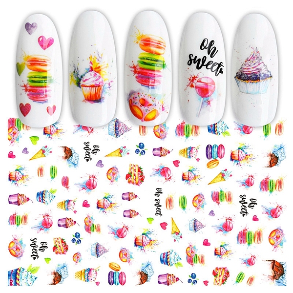 PandaHall Nail Art Stickers, Self-adhesive, For Nail Tips Decorations, Sweetmeats Pattern, Colorful, 123x80mm Paper Food
PandaHall Nail Art Stickers, Self-adhesive, For Nail Tips Decorations, Sweetmeats Pattern, Colorful, 123x80mm Paper Food