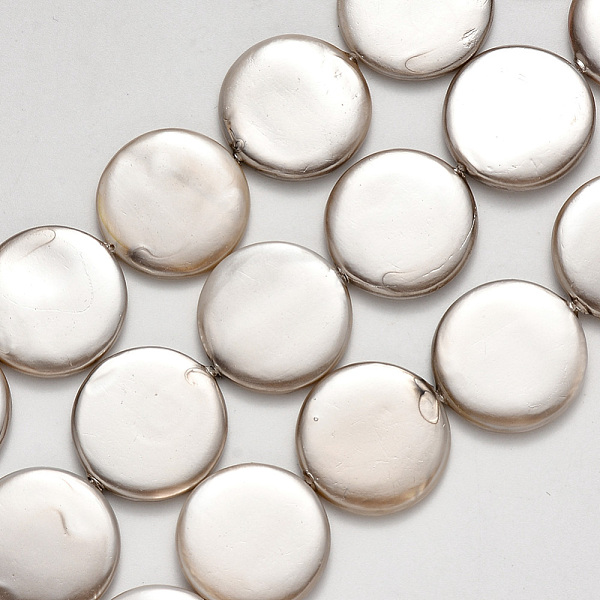 PandaHall Shell Pearl Beads Strands, Spray Painted, Flat Round, Light Grey, 20x3mm, Hole: 0.8mm, about 18pcs/Strand, 14.96 inch(38cm) Shell..., Gray
PandaHall Shell Pearl Beads Strands, Spray Painted, Flat Round, Light Grey, 20x3mm, Hole: 0.8mm, about 18pcs/Strand, 14.96 inch(38cm) Shell..., Gray