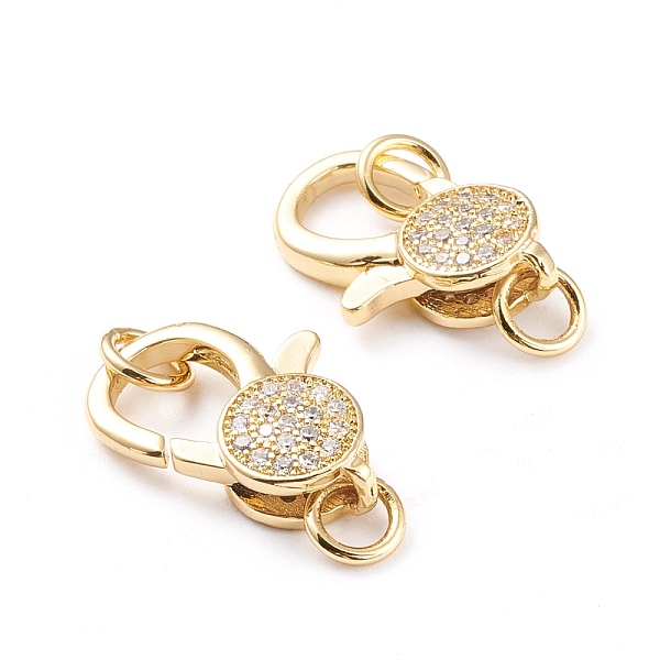 PandaHall Brass Micro Pave Clear Cubic Zirconia Lobster Claw Clasp, with Jump Rings, Long-Lasting Plated, Real 18K Gold Plated, 20x13x5mm...
PandaHall Brass Micro Pave Clear Cubic Zirconia Lobster Claw Clasp, with Jump Rings, Long-Lasting Plated, Real 18K Gold Plated, 20x13x5mm...
