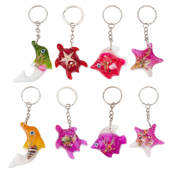 PandaHall GOMAKERER 8Pcs 4 Styles Sequins Resin Ocean Aniaml Shell Pendant Keychain, with Alloy Findings, Fish/Tortoise/Starfish/Dolphin..., Multicolor
PandaHall GOMAKERER 8Pcs 4 Styles Sequins Resin Ocean Aniaml Shell Pendant Keychain, with Alloy Findings, Fish/Tortoise/Starfish/Dolphin..., Multicolor
