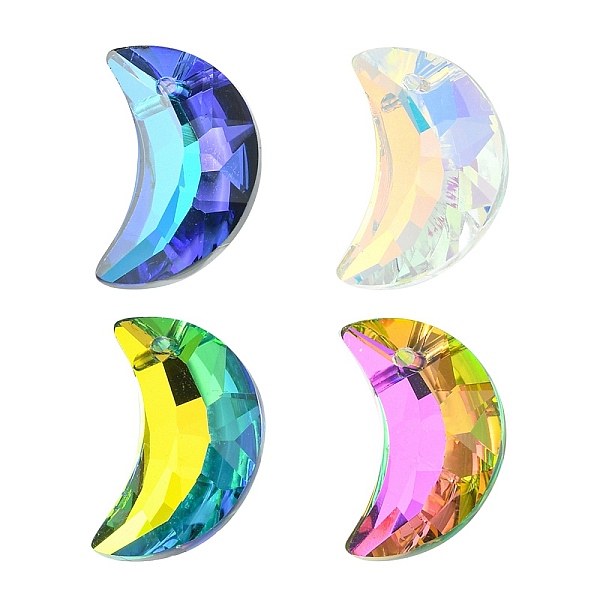 PandaHall 4Pcs 4 Colors Electroplated Glass Pendants, Silver Plated Bottom, Faceted, Crescent Moon Charms, Mixed Color, 20x13x6mm, Hole..., Multicolor
PandaHall 4Pcs 4 Colors Electroplated Glass Pendants, Silver Plated Bottom, Faceted, Crescent Moon Charms, Mixed Color, 20x13x6mm, Hole..., Multicolor