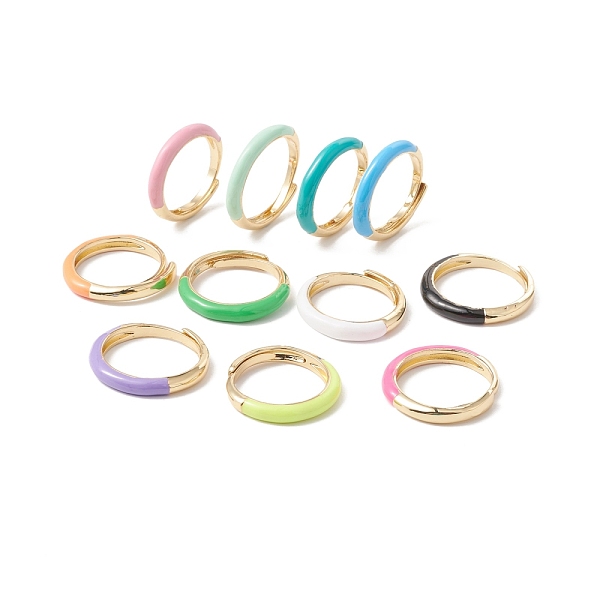 PandaHall Enamel Adjustable Ring, Real 18K Gold Plated Brass Jewelry for Women, Lead Free & Cadmium Free, Mixed Color, US Size 6~US Size 7..., Multicolor
PandaHall Enamel Adjustable Ring, Real 18K Gold Plated Brass Jewelry for Women, Lead Free & Cadmium Free, Mixed Color, US Size 6~US Size 7..., Multicolor