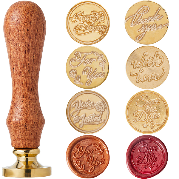 PandaHall CRASPIRE Words Wax Seal Stamp Set 6Pcs 25mm Sealing Brass Head + 1Pc Wooden Handle Kit Thank You Happy Birthday You' re Invited...
PandaHall CRASPIRE Words Wax Seal Stamp Set 6Pcs 25mm Sealing Brass Head + 1Pc Wooden Handle Kit Thank You Happy Birthday You' re Invited...