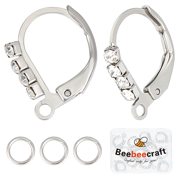 PandaHall Beebeecraft 14Pcs 304 Stainless Steel Leverback Earring Findings, with Clear Cubic Zirconia and Horizontal Loops, 14Pcs Jump Rings...
PandaHall Beebeecraft 14Pcs 304 Stainless Steel Leverback Earring Findings, with Clear Cubic Zirconia and Horizontal Loops, 14Pcs Jump Rings...