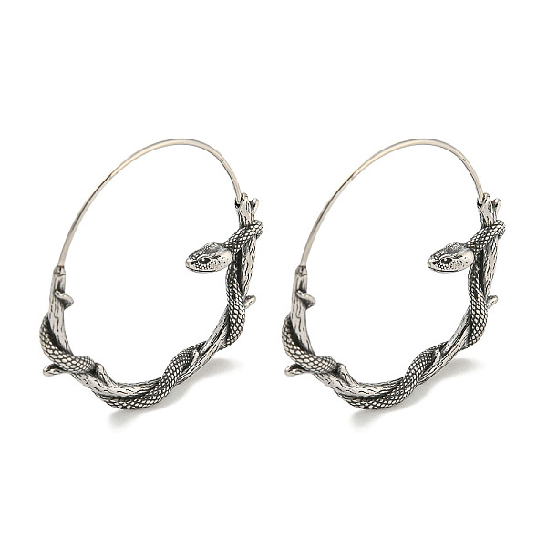 PandaHall 316 Surgical Stainless Steel Hoop Earrings for Women and Men, Antique Silver, Snake, 32.5x4mm 316 Surgical Stainless Steel Snake
PandaHall 316 Surgical Stainless Steel Hoop Earrings for Women and Men, Antique Silver, Snake, 32.5x4mm 316 Surgical Stainless Steel Snake