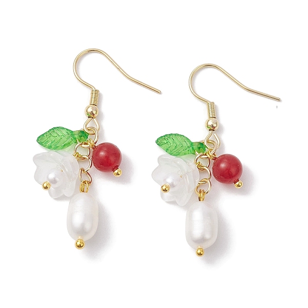 PandaHall Natural Cultured Freshwater Pearl Dangle Earrings, Flower Glass & 304 Stainless Steel Earrings for Women, WhiteSmoke, 43~45x11mm..., White
PandaHall Natural Cultured Freshwater Pearl Dangle Earrings, Flower Glass & 304 Stainless Steel Earrings for Women, WhiteSmoke, 43~45x11mm..., White