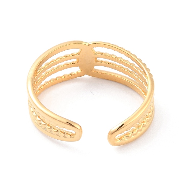 PandaHall Ion Plating(IP) 304 Stainless Steel Hollow Open Cuff Ring for Women, Golden, US Size 7(17.3mm) 304 Stainless Steel
PandaHall Ion Plating(IP) 304 Stainless Steel Hollow Open Cuff Ring for Women, Golden, US Size 7(17.3mm) 304 Stainless Steel