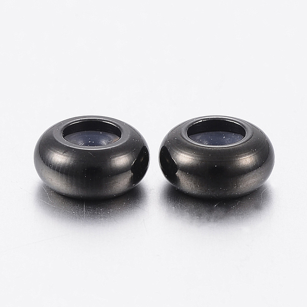 PandaHall 202 Stainless Steel Beads, with Plastic, Slider Beads, Stopper Beads, Rondelle, Electrophoresis Black, 8x4mm, Hole: 2mm 304...
PandaHall 202 Stainless Steel Beads, with Plastic, Slider Beads, Stopper Beads, Rondelle, Electrophoresis Black, 8x4mm, Hole: 2mm 304...