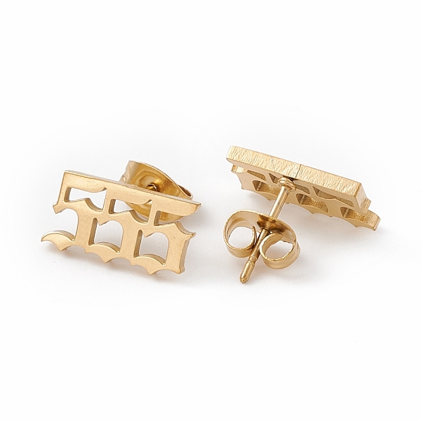 PandaHall Angel Number Earrings, 304 Stainless Steel Stud Earrings for Women, Num.5, 7x12.5mm, Pin: 0.7mm 304 Stainless Steel Number
PandaHall Angel Number Earrings, 304 Stainless Steel Stud Earrings for Women, Num.5, 7x12.5mm, Pin: 0.7mm 304 Stainless Steel Number