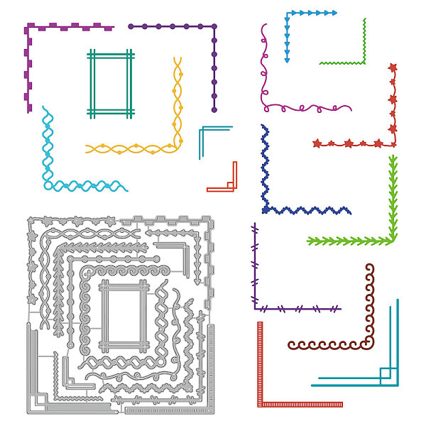 PandaHall Corner Decoration Carbon Steel Cutting Dies Stencils, for DIY Scrapbooking, Photo Album, Decorative Embossing Paper Card...
PandaHall Corner Decoration Carbon Steel Cutting Dies Stencils, for DIY Scrapbooking, Photo Album, Decorative Embossing Paper Card...