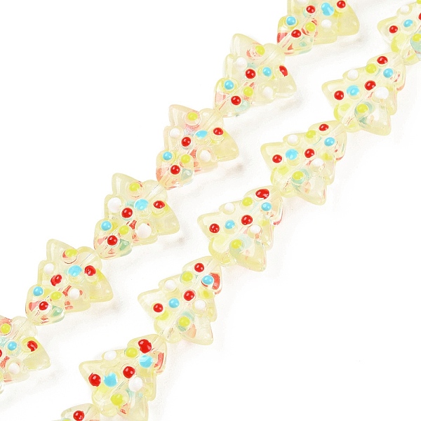 PandaHall Handmade Bumpy Glass Beads Strands, Dyed & Heated, Dyed & Heated, with Enamel, Christmas Trees, Yellow, 16~16.5x14.5~15x7~7.5mm...
PandaHall Handmade Bumpy Glass Beads Strands, Dyed & Heated, Dyed & Heated, with Enamel, Christmas Trees, Yellow, 16~16.5x14.5~15x7~7.5mm...