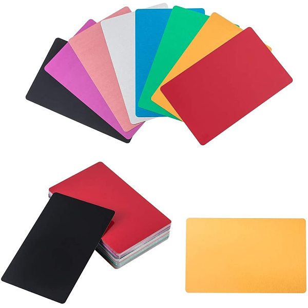 PandaHall Aluminium Blank Name Cards, for Laser Engraved Custom Visiting Business Cards, Mixed Color, 86x54x0.2mm, 8colors, 12pcs/color..., Multicolor
PandaHall Aluminium Blank Name Cards, for Laser Engraved Custom Visiting Business Cards, Mixed Color, 86x54x0.2mm, 8colors, 12pcs/color..., Multicolor