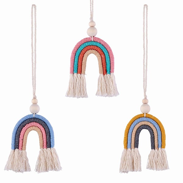 PandaHall 3Pcs Bohemian Rainbow Car Charms, Macrame Rear Mirror Hanging Accessories, Cute Car Air Fresheners Ornament for Car Interior...
PandaHall 3Pcs Bohemian Rainbow Car Charms, Macrame Rear Mirror Hanging Accessories, Cute Car Air Fresheners Ornament for Car Interior...