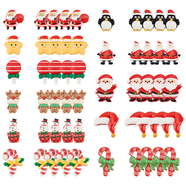 PandaHall AHADERMAKER 55pcs 11 styles Opaque Christmas Resin Cabochons, Reindeer & Hat & Snowman & Santa Claus, Mixed Shapes, Mixed Color..., Multicolor
PandaHall AHADERMAKER 55pcs 11 styles Opaque Christmas Resin Cabochons, Reindeer & Hat & Snowman & Santa Claus, Mixed Shapes, Mixed Color..., Multicolor