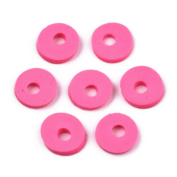 PandaHall Handmade Polymer Clay Beads, for DIY Jewelry Crafts Supplies, Disc/Flat Round, Heishi Beads, Fuchsia, 8x1mm, Hole: 2mm, about..., Pink
PandaHall Handmade Polymer Clay Beads, for DIY Jewelry Crafts Supplies, Disc/Flat Round, Heishi Beads, Fuchsia, 8x1mm, Hole: 2mm, about..., Pink