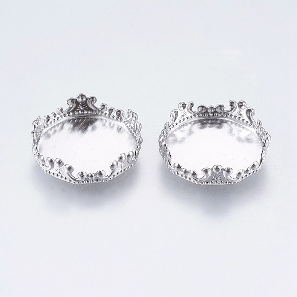 PandaHall 304 Stainless Steel Lace Edge Bezel Cups, Cabochon Settings, Flat Round, Stainless Steel Color, Tray: 15mm, 16.5x4.5mm 304...
PandaHall 304 Stainless Steel Lace Edge Bezel Cups, Cabochon Settings, Flat Round, Stainless Steel Color, Tray: 15mm, 16.5x4.5mm 304...